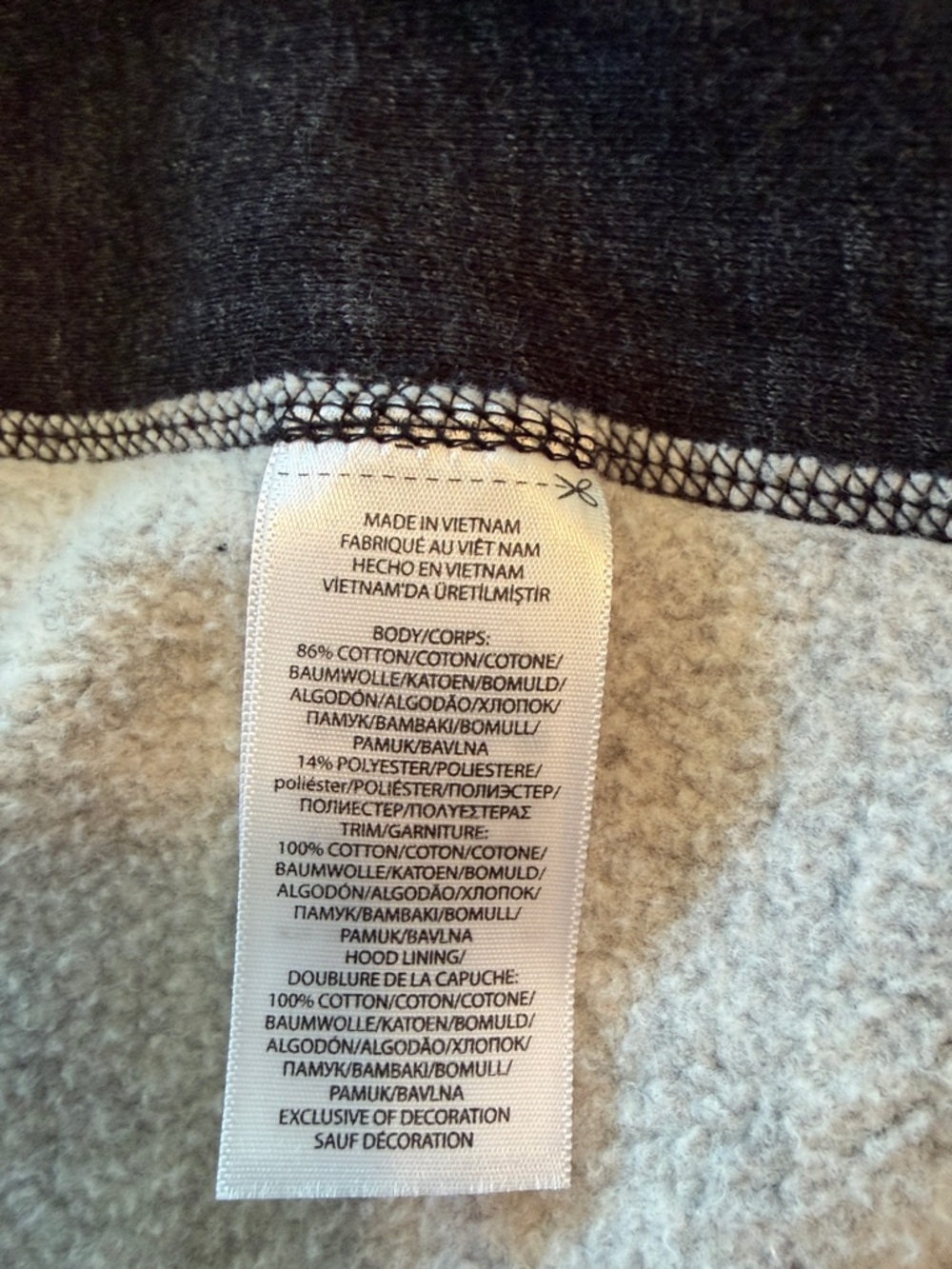 Polo Ralph Lauren Pullover Fleece Lined Lined Zip Up Heather Charcoal Hoodie 2XL - Picture 8 of 10